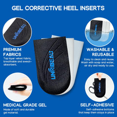 Unribeau detalle del gel médico que amortigua el talón para mayor comodidad