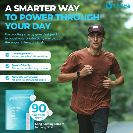 UPLIFE chicle textura de la superficie, ingrediente masticable y frescura
