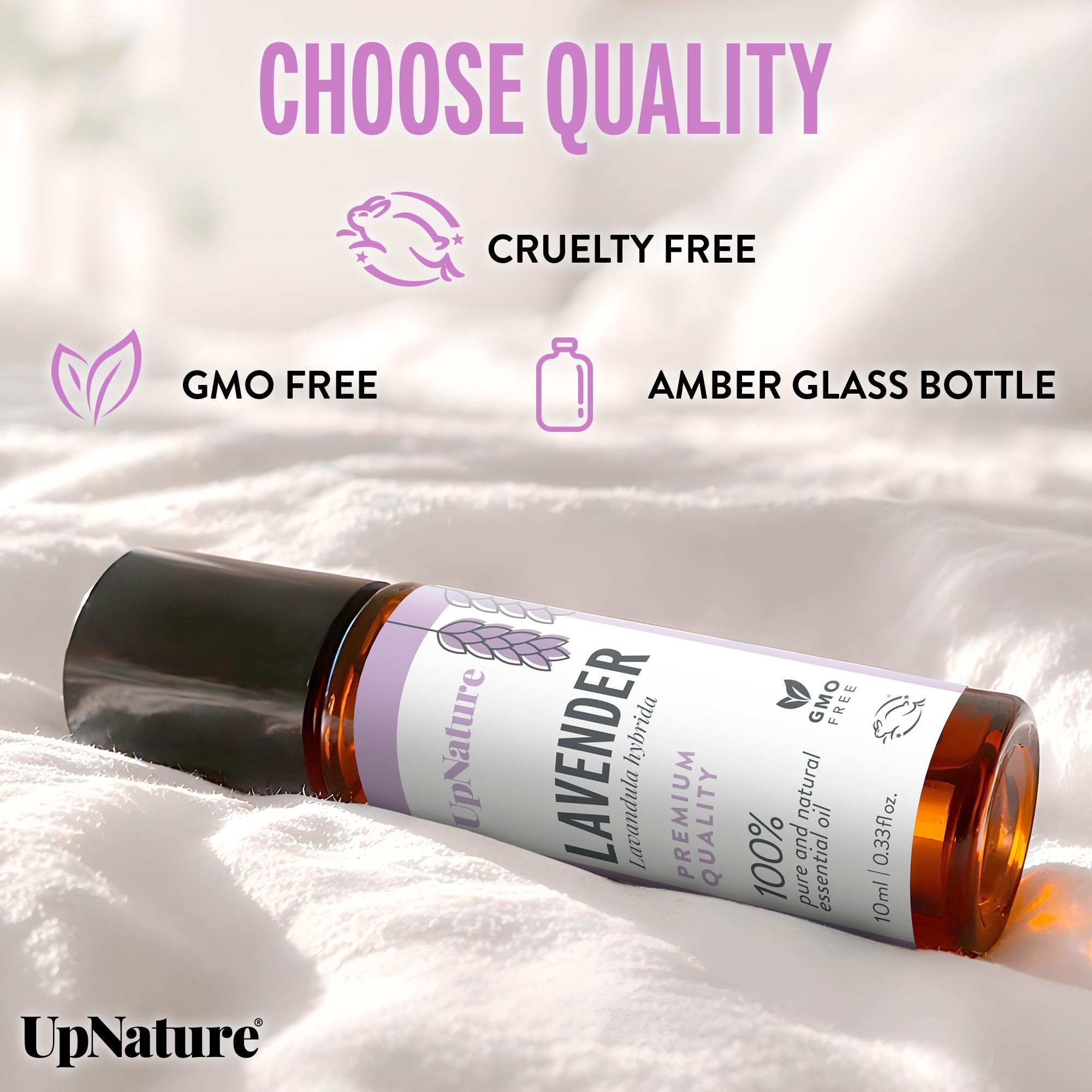 Comparación de tamaño UpNature roll on junto a un bolígrafo para escala
