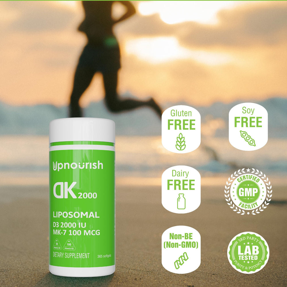 UpNourish softgel junto a moneda para comparación de tamaño práctico