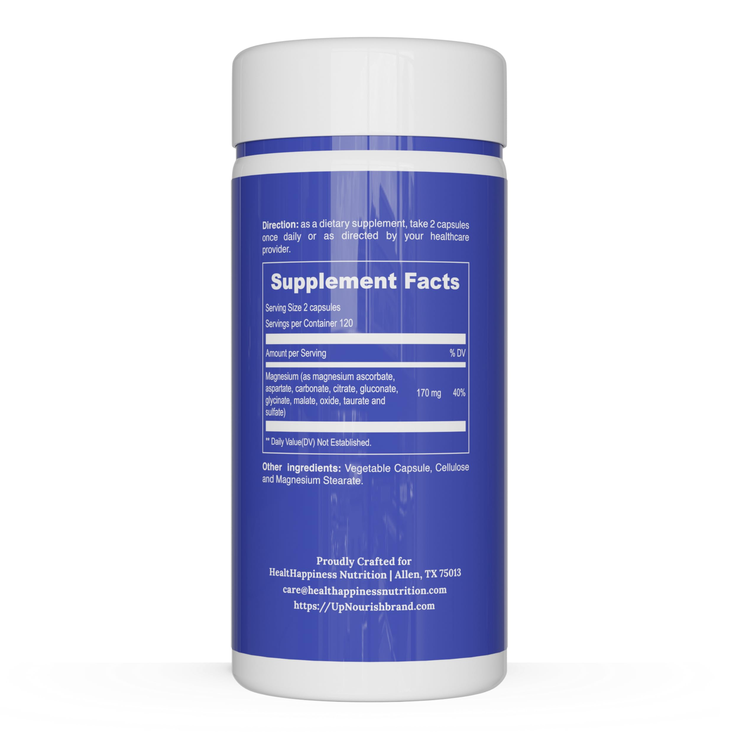 UpNourish cápsulas en superficie para ver color y consistencia del producto