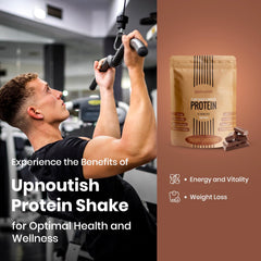 Detalle de la etiqueta nutricional UpNourish mostrando proteína y probióticos