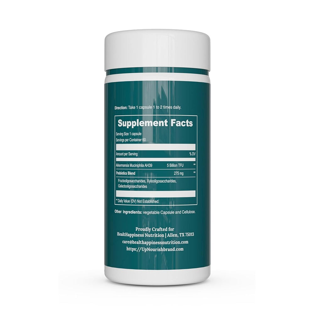 UpNourish etiqueta nutricional legible con ingredientes clave