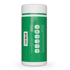 UpNourish etiqueta trasera con información de ingredientes y pruebas de terceros