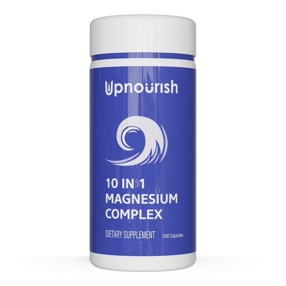 UpNourish frente del envase mostrando diseño y cantidad 240 cápsulas
