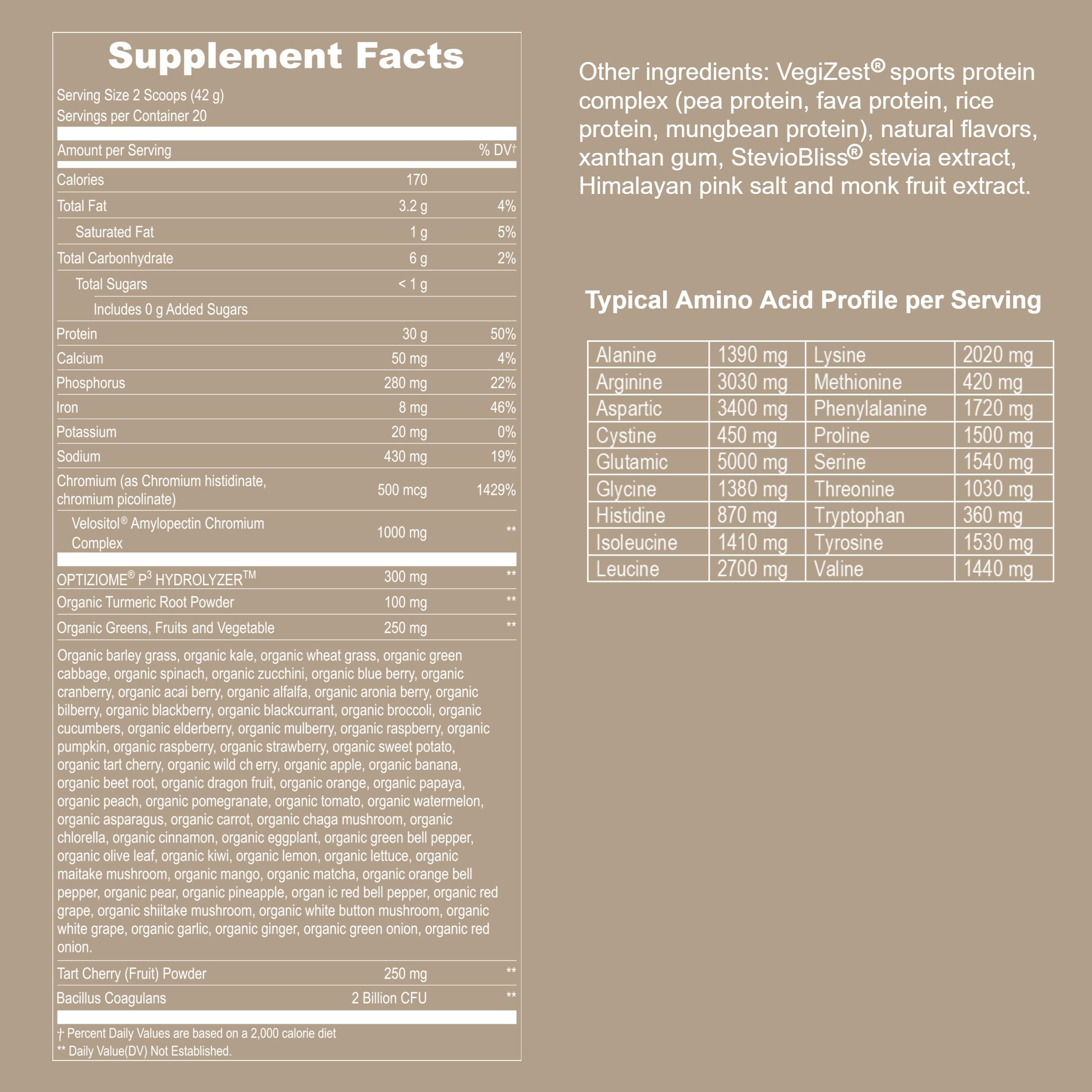Envase de 20 porciones, ideal para planificación de entrenamientos.