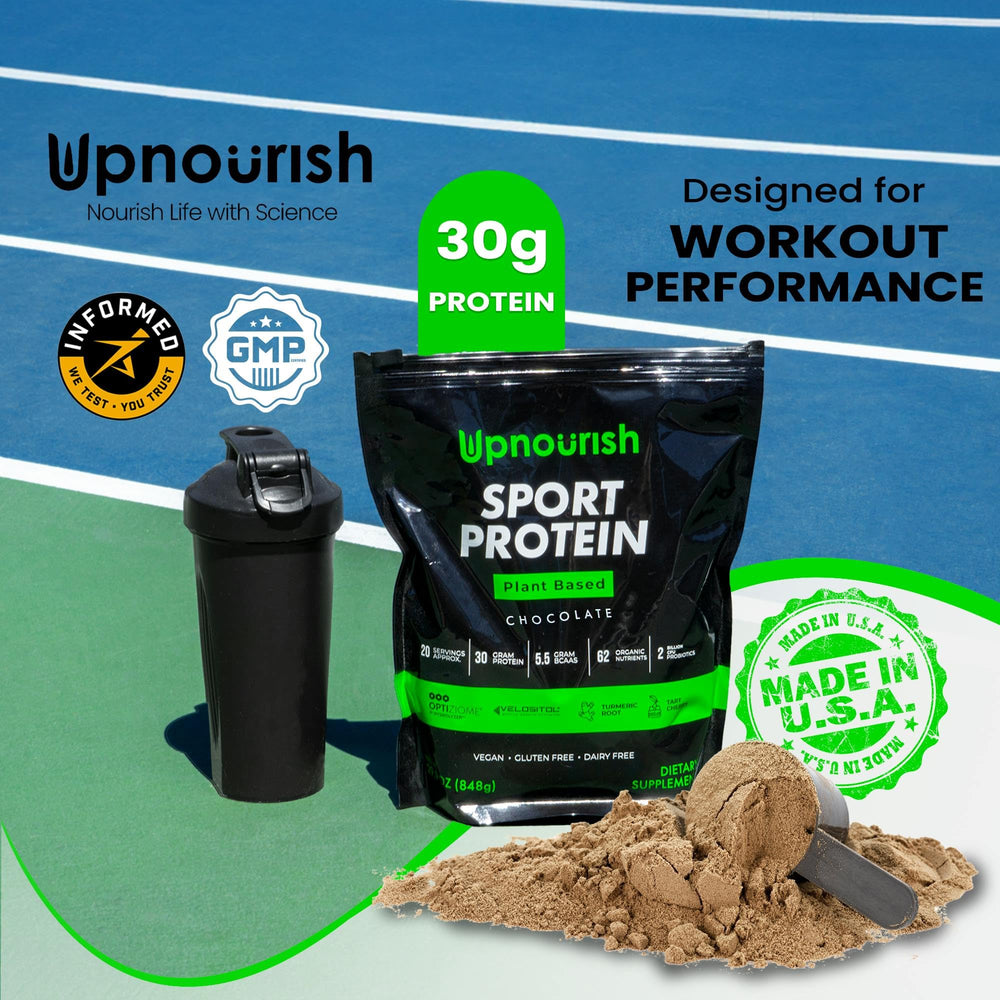 UpNourish polvo abierto con textura fina, mezclable y suave