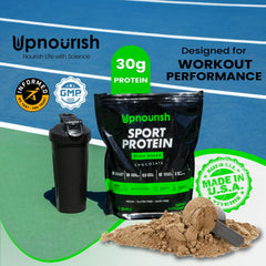 UpNourish polvo abierto con textura fina, mezclable y suave