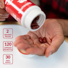 UpNourish frasco en mesa de cocina junto a alimentos, integra suplemento en rutina