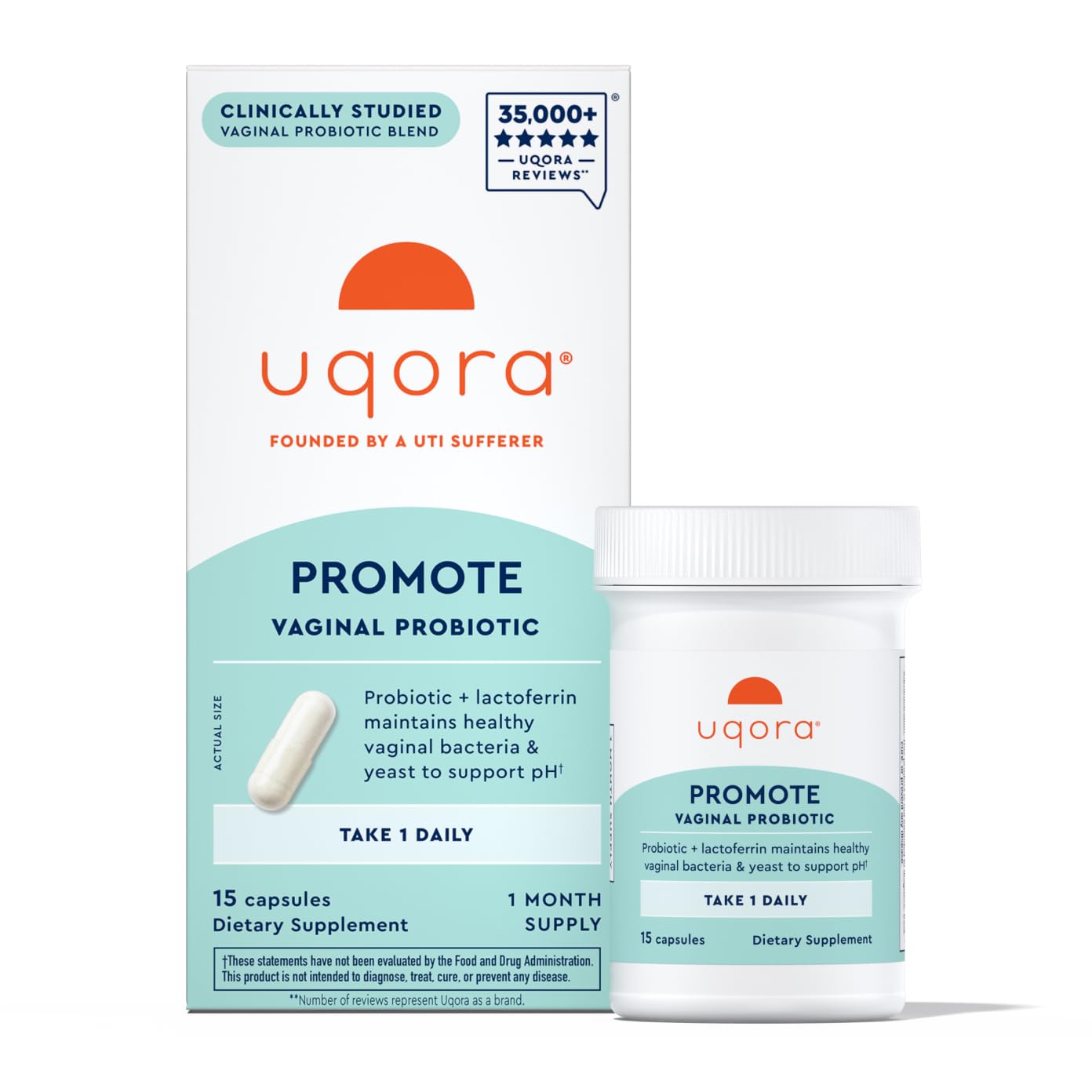 Uqora Promote frente del empaque mostrando diseño y beneficios visibles