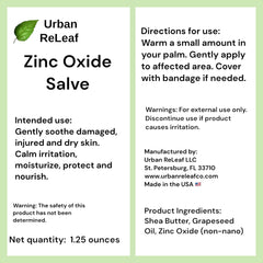 Urban ReLeaf etiqueta con ingredientes claros y calidad hecha en USA
