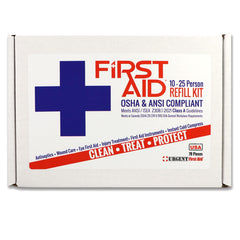 Urgent First Aid empaque con etiqueta ANSI clara para cumplimiento rápido