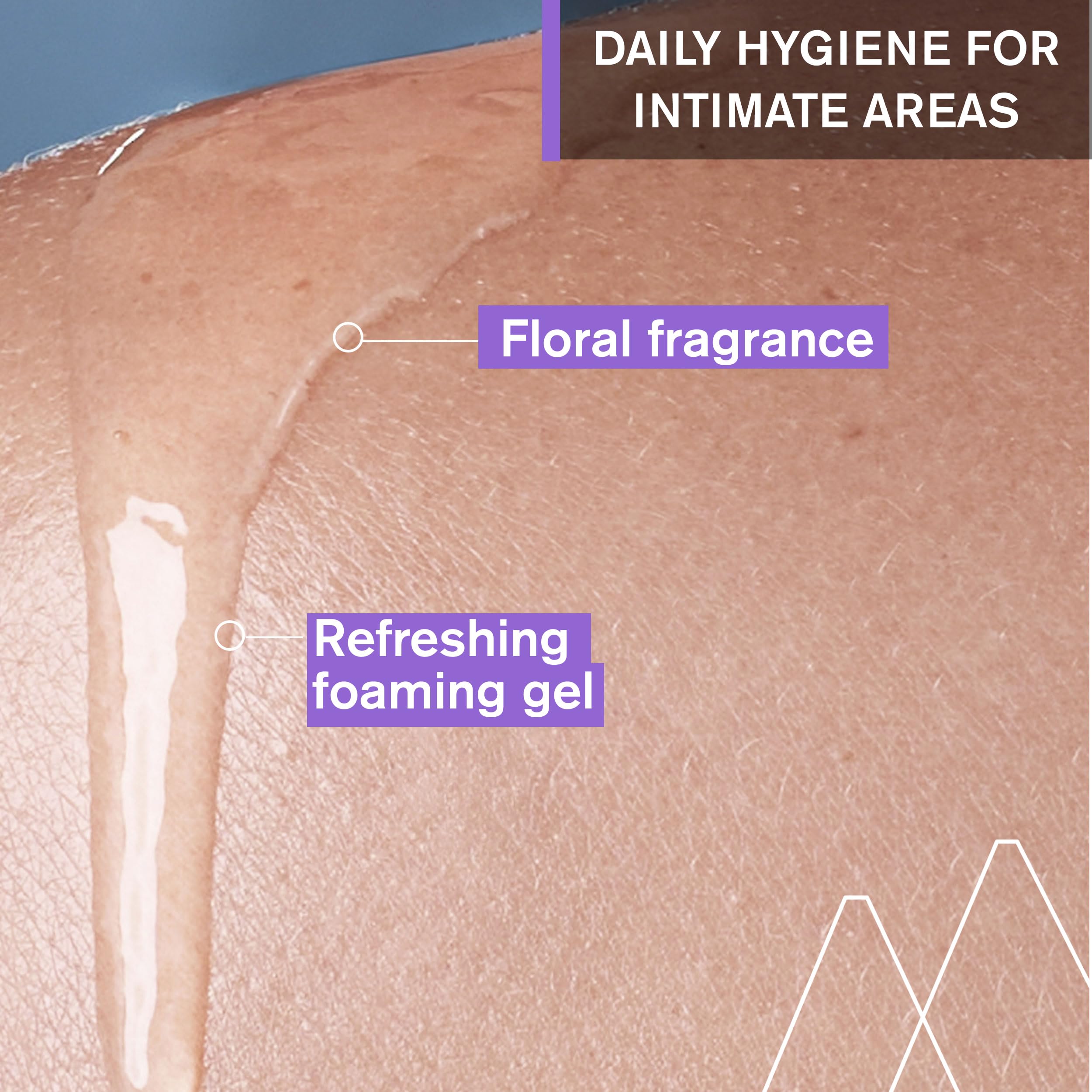 Uriage Gyn-Phy textura en espuma que ilustra limpieza delicada y aclarado fácil