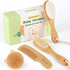 URMYWO cepillo frontal de madera con cerdas suaves para peinar sin irritar
