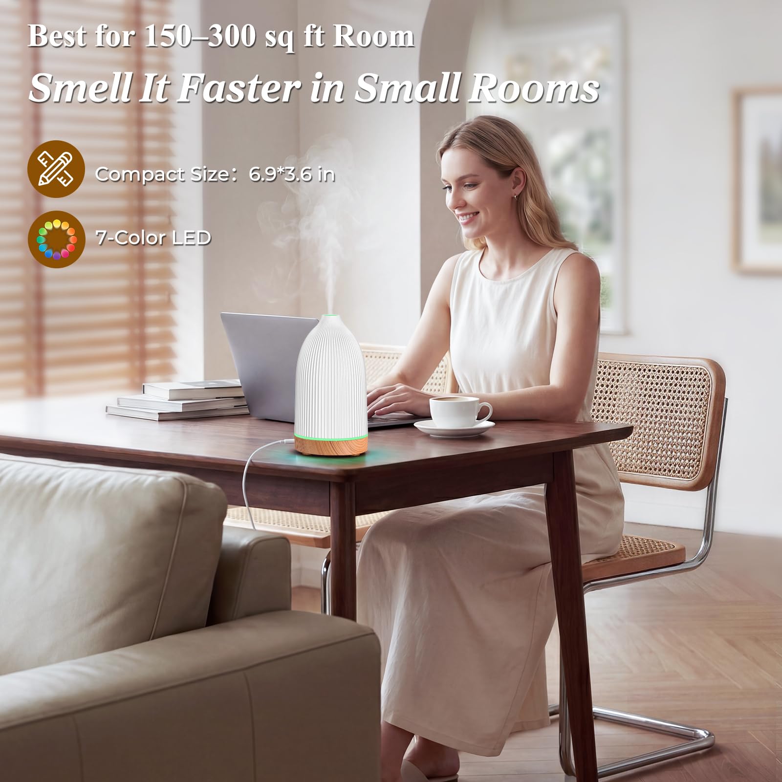 URPOWER base con apariencia madera aportando estética cálida y armonía decorativa