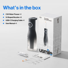 usmile C30 accesorios incluidos: boquillas y cable para mayor valor