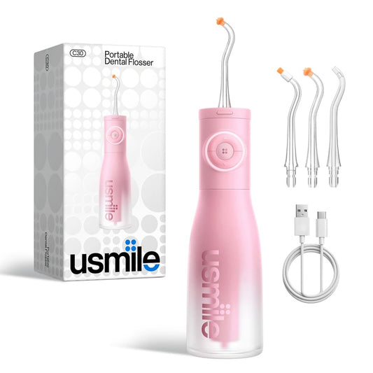 usmile C30 vista frontal rosa con diseño elegante y fácil agarre