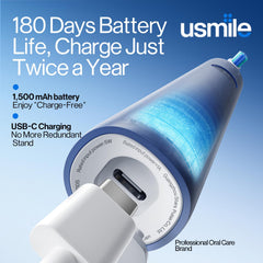 usmile P10S usado en baño demostrando uso seguro y resistencia al agua