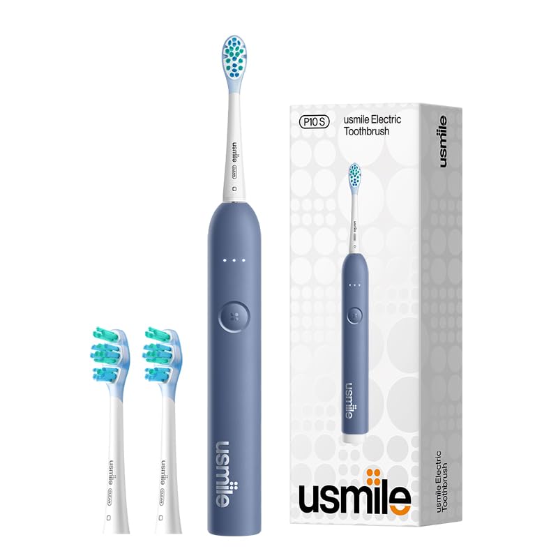 usmile P10S vista frontal en azul mostrando diseño y beneficio de ergonomía