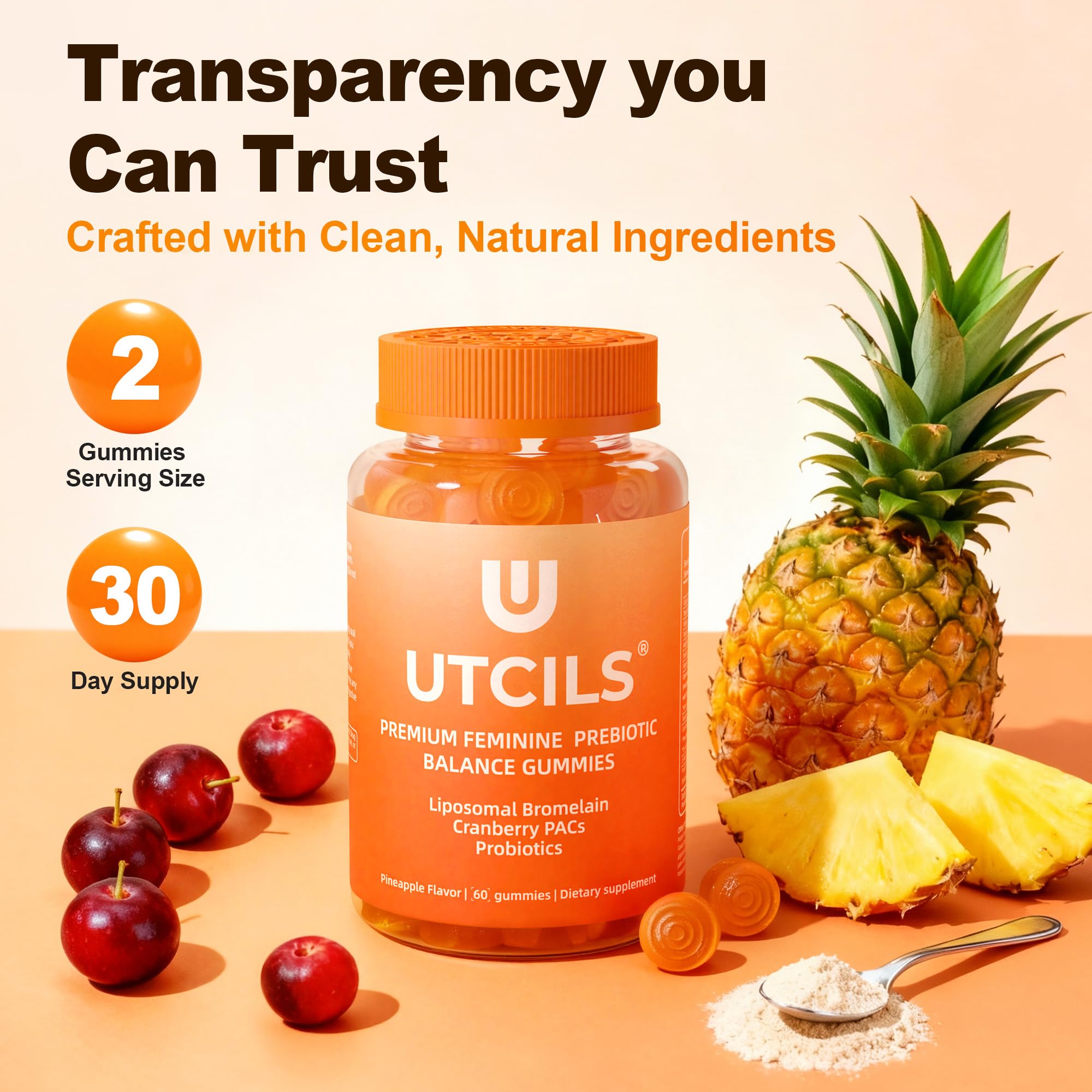 Utcils etiqueta nutricional y lista de ingredientes para transparencia