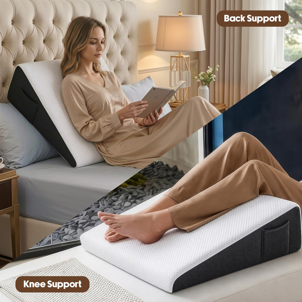 Utopia Bedding comparativa de tamaño junto a una almohada estándar para escala