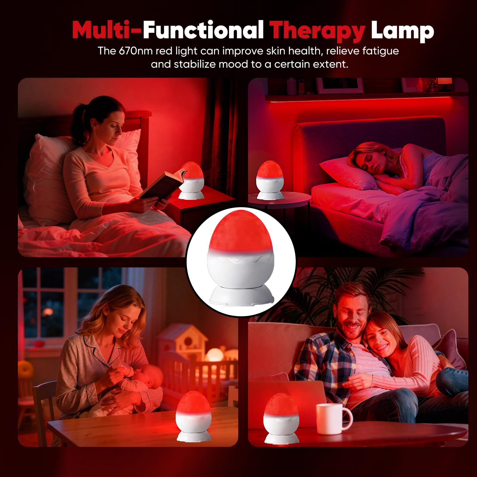 UweSmart en mesita de noche mejorando la atmósfera del dormitorio