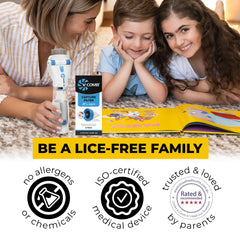 V-COMB A1 en uso sobre cabello largo demostrando eficacia en secciones
