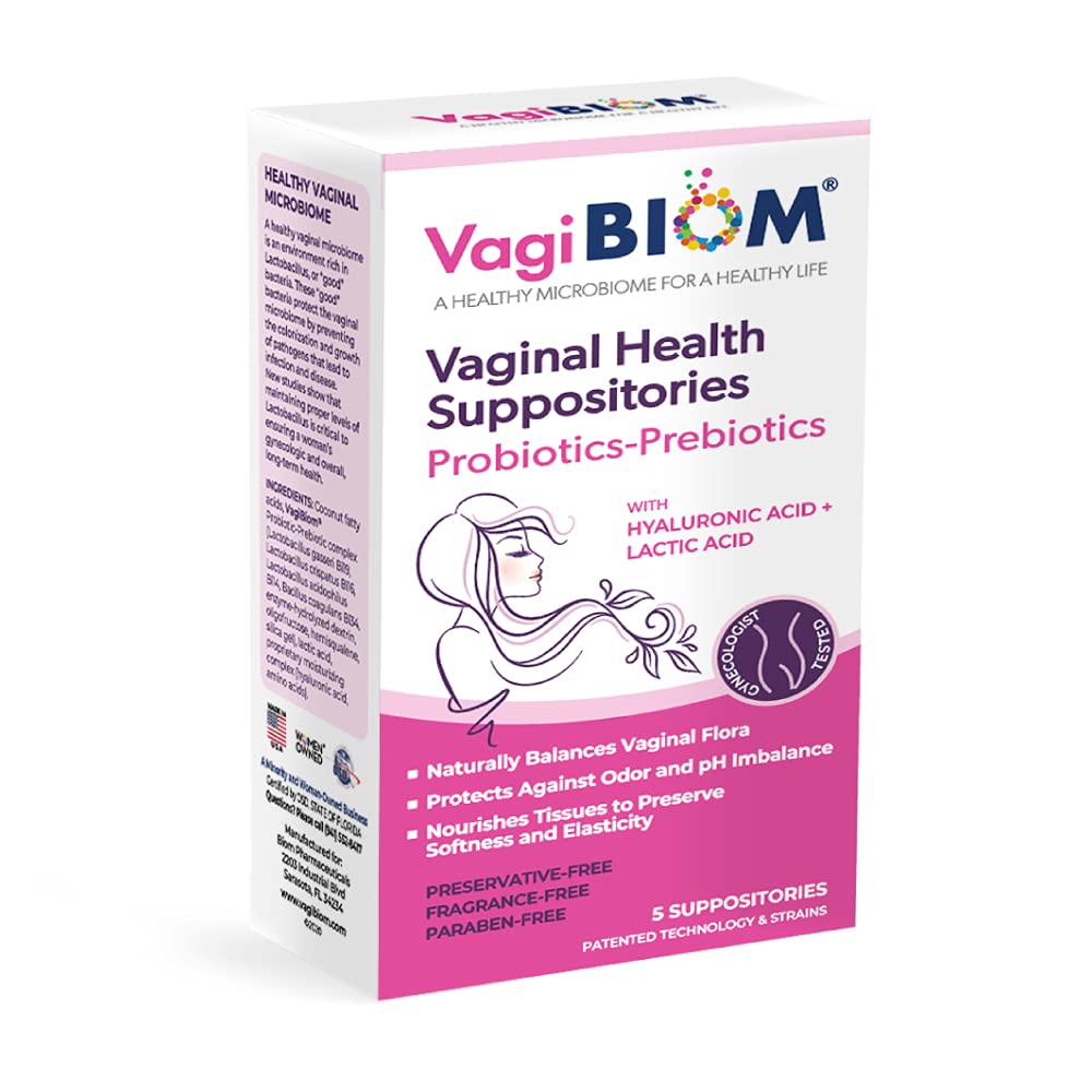 VagiBiom empaque frontal mostrando el nombre y beneficios principales