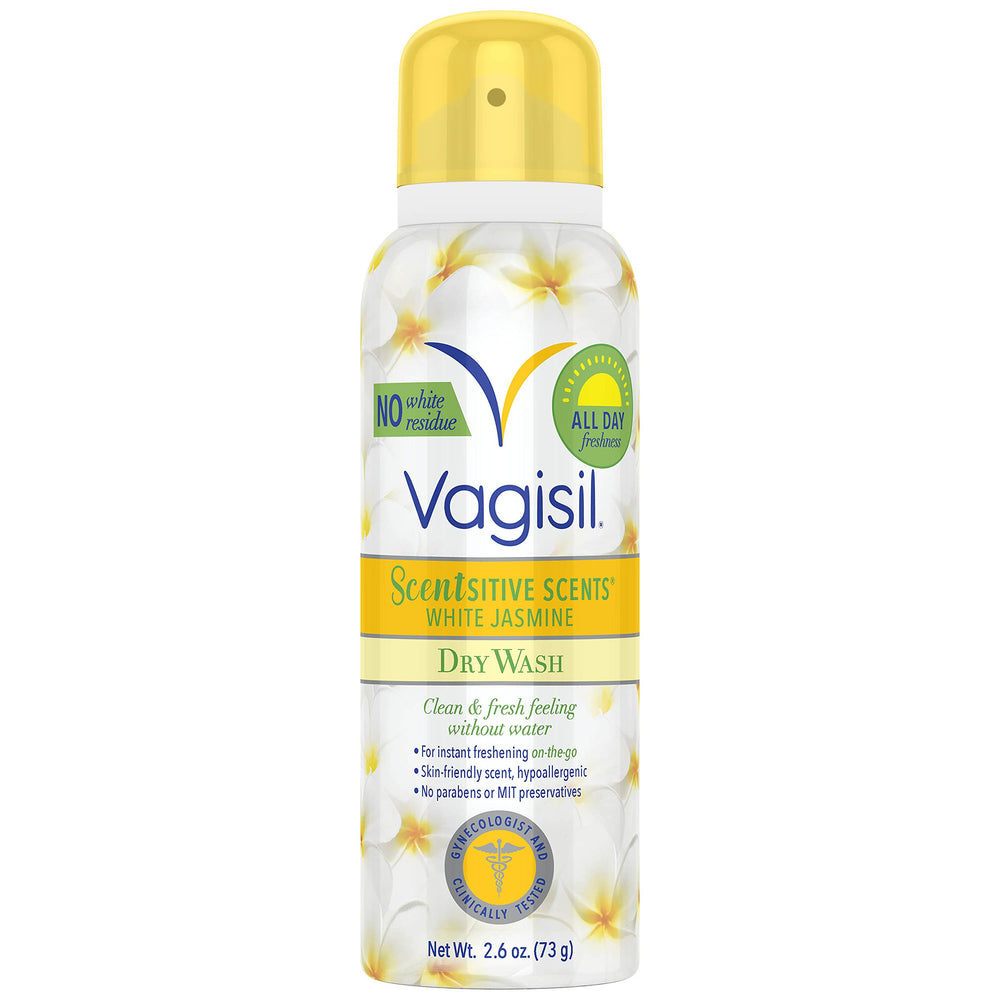 Vagisil aerosol Peach Blossom en primer plano, favorece frescura instantánea