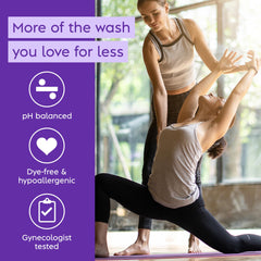 Vagisil junto a objetos para comparar tamaño y duración del envase