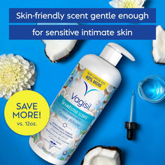 Vagisil textura del gel formando espuma suave para limpieza delicada