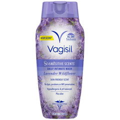 Vagisil Scentsitive Scents envase frontal Coconut Hibiscus, limpieza suave