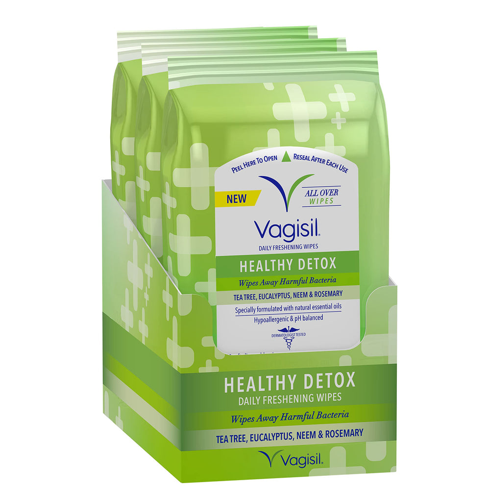 Vagisil empaque frontal Jazmín Blanco mostrando diseño y beneficio limpieza rápida