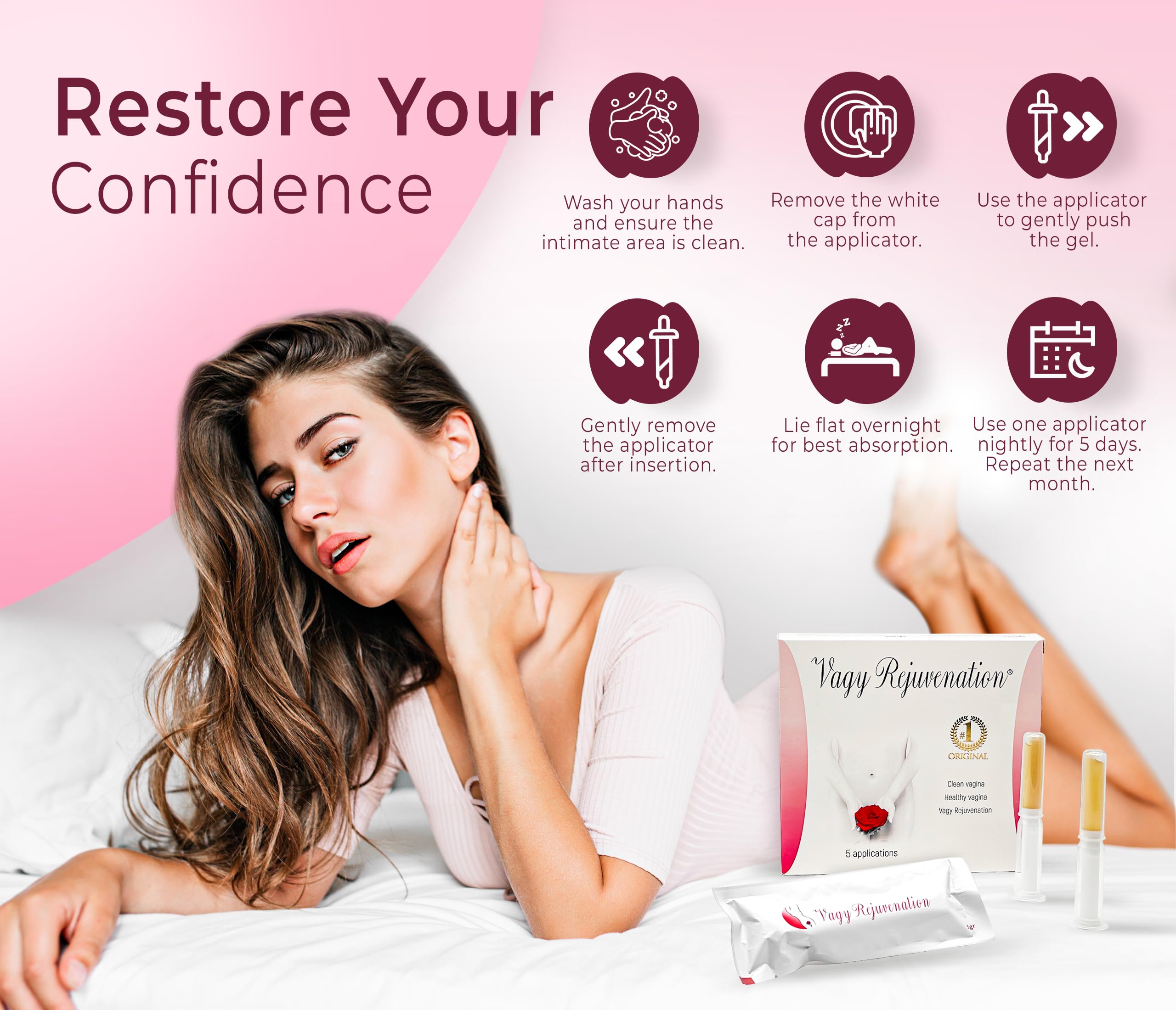 Vagy Rejuvenation comparación de tamaño para ver las dosis por aplicación