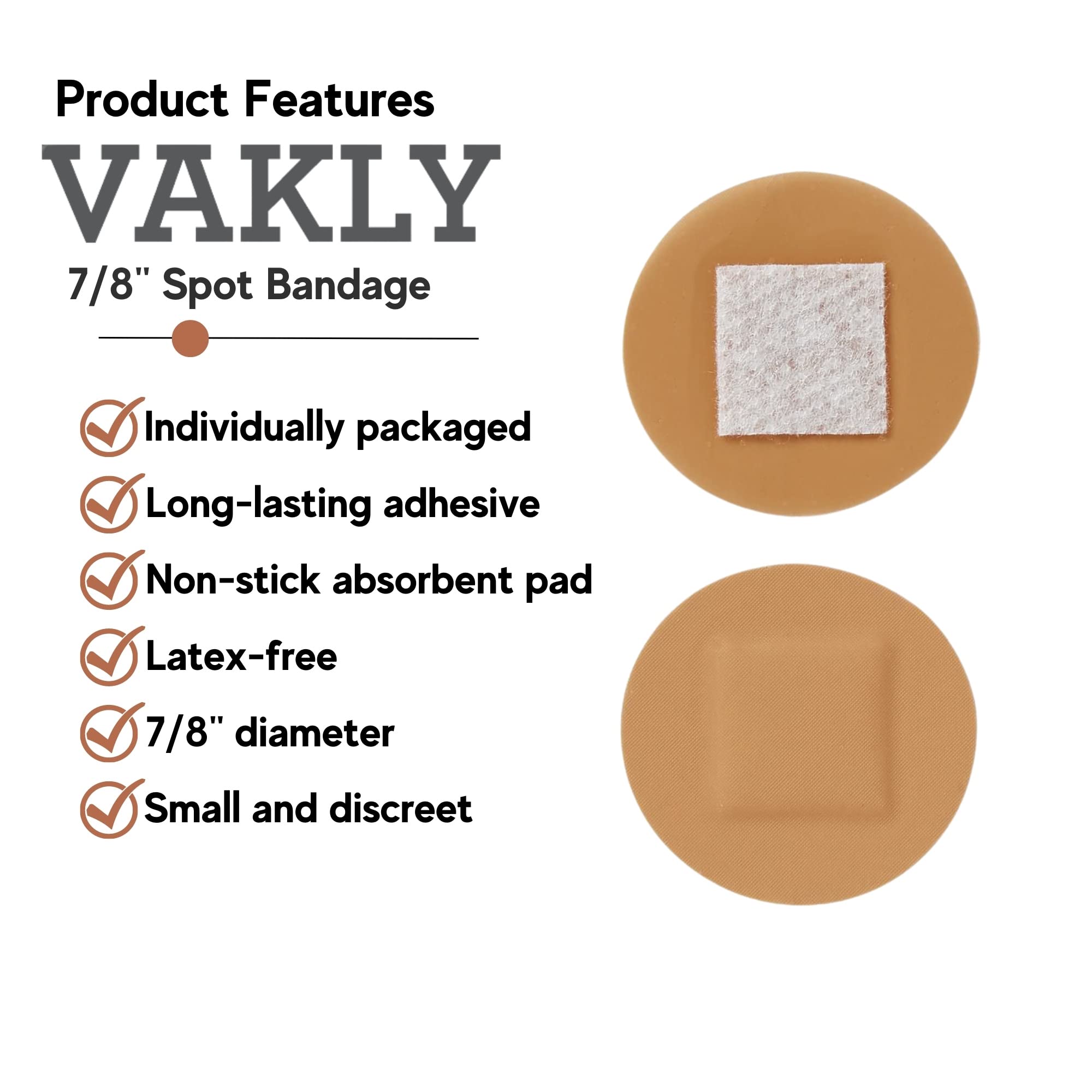Vakly primer plano de la almohadilla no adherente que evita dolor al retirar