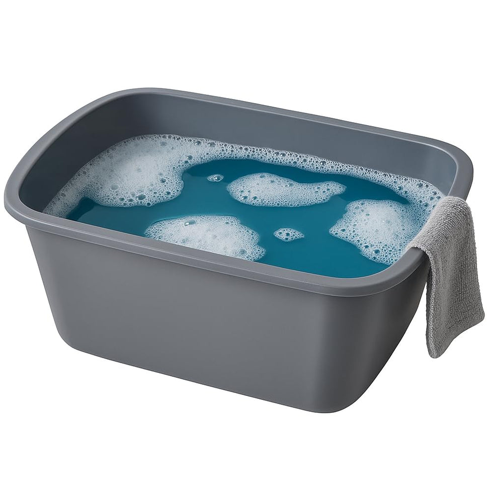 Vakly lavabo en uso lavando frutas, facilita enjuagues rápidos y seguros