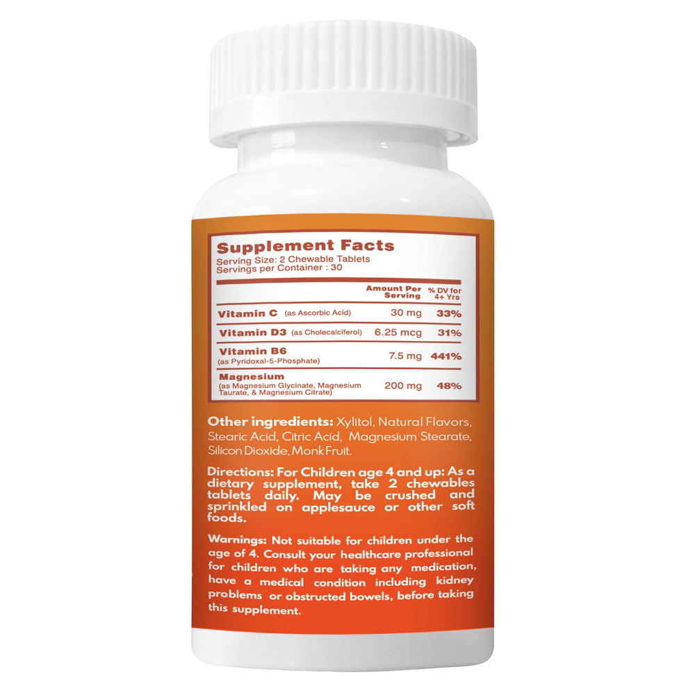 VAL Magnesio para Niños, fórmula de alta absorción, apoyo para foco diario.