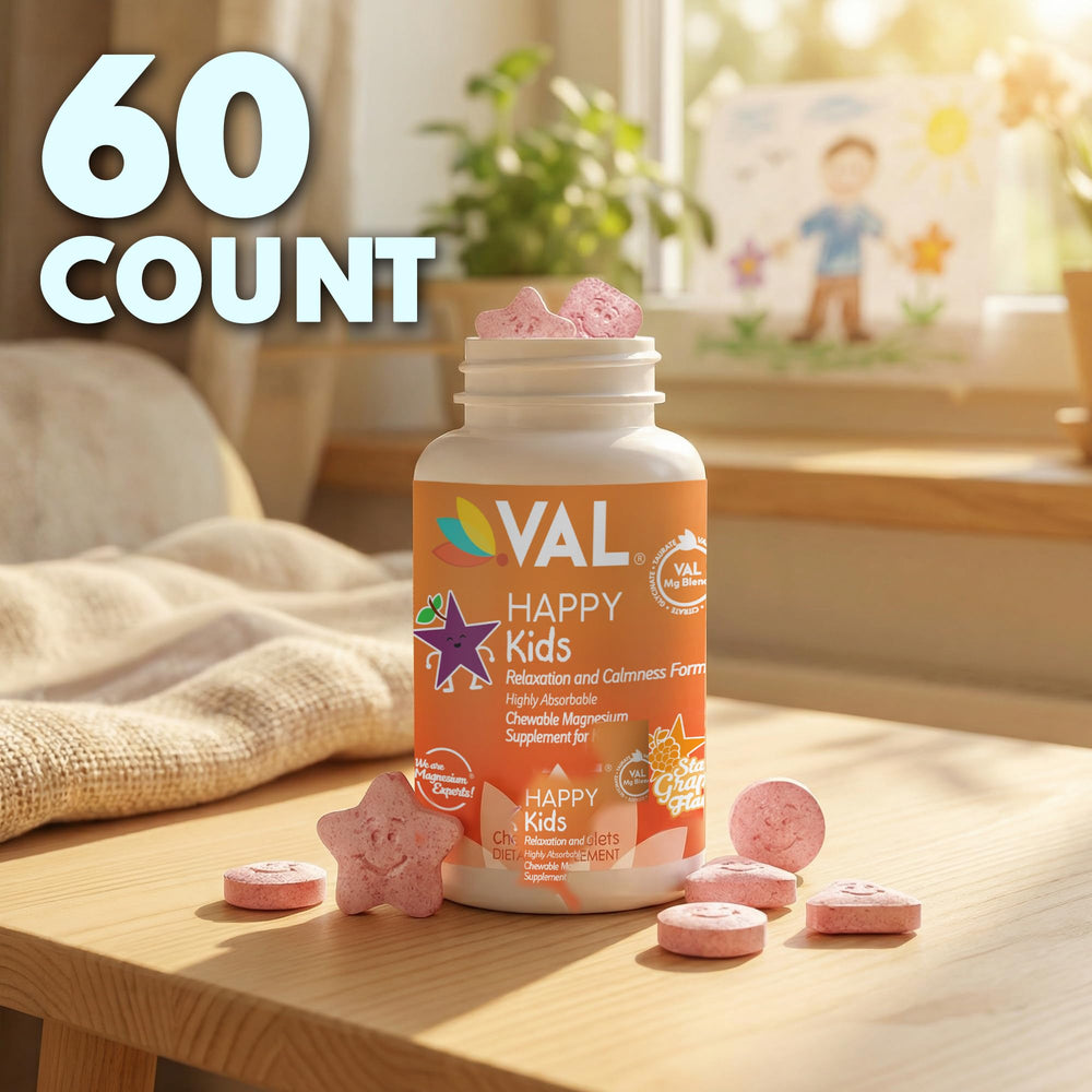 VAL etiqueta nutricional con lista de magnesio y vitaminas B6 D C