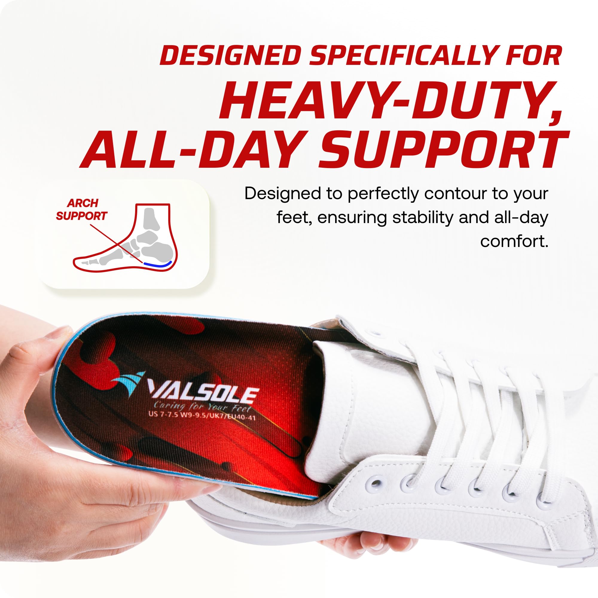 VALSOLE plantilla colocada en bota de trabajo para confort prolongado