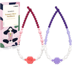 Vanelioris collar frontal en empaque mostrando dos flores y diseño seguro