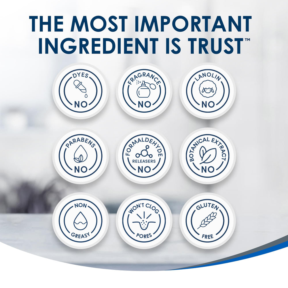 Vanicream etiqueta con ingredientes clave sin fragancia ni parabenos