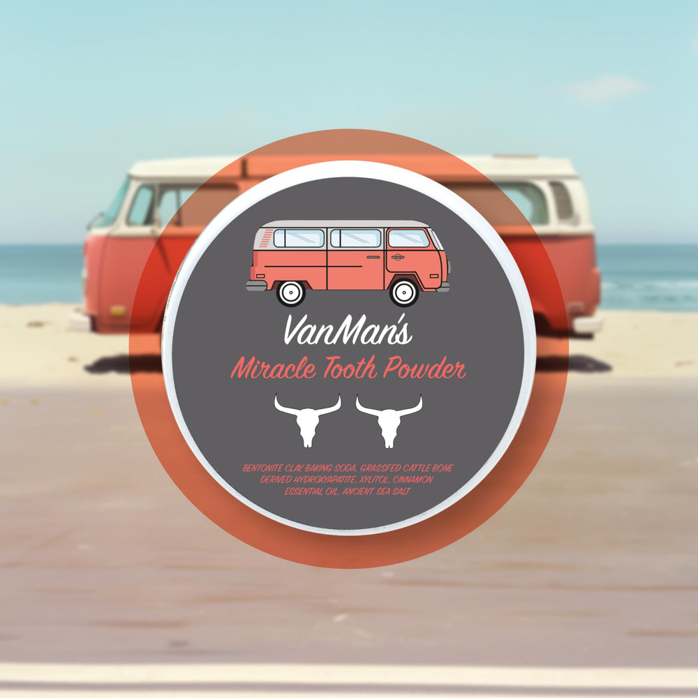 The VanMan Company frasco abierto vista superior mostrando contenido fácil de dosificar