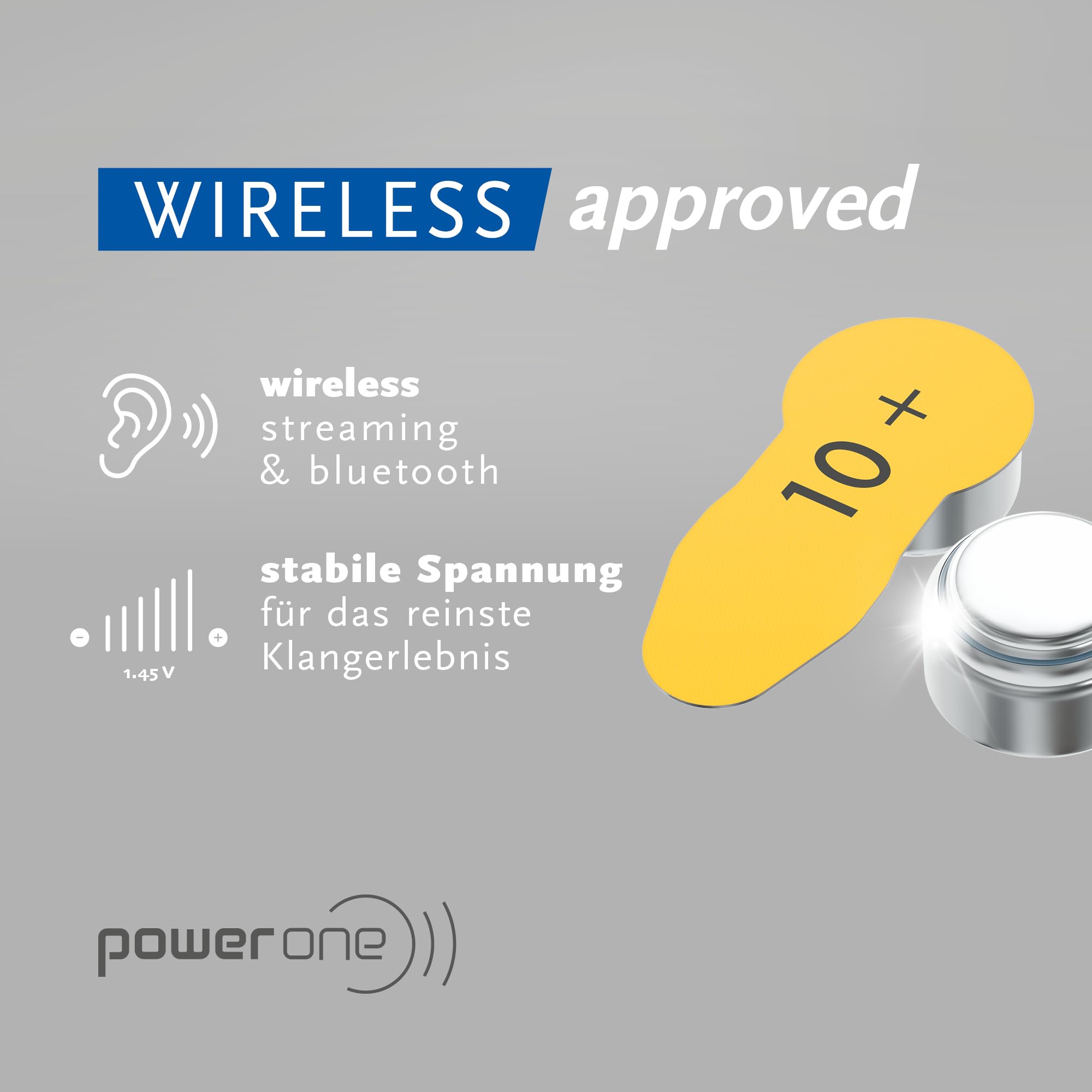 VARTA Power one comparación de tamaño con moneda, referencia de escala