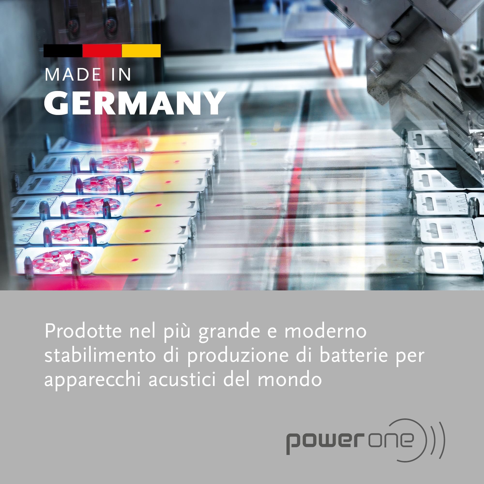 VARTA Powerone etiqueta Made in Germany, certifica origen y control de calidad