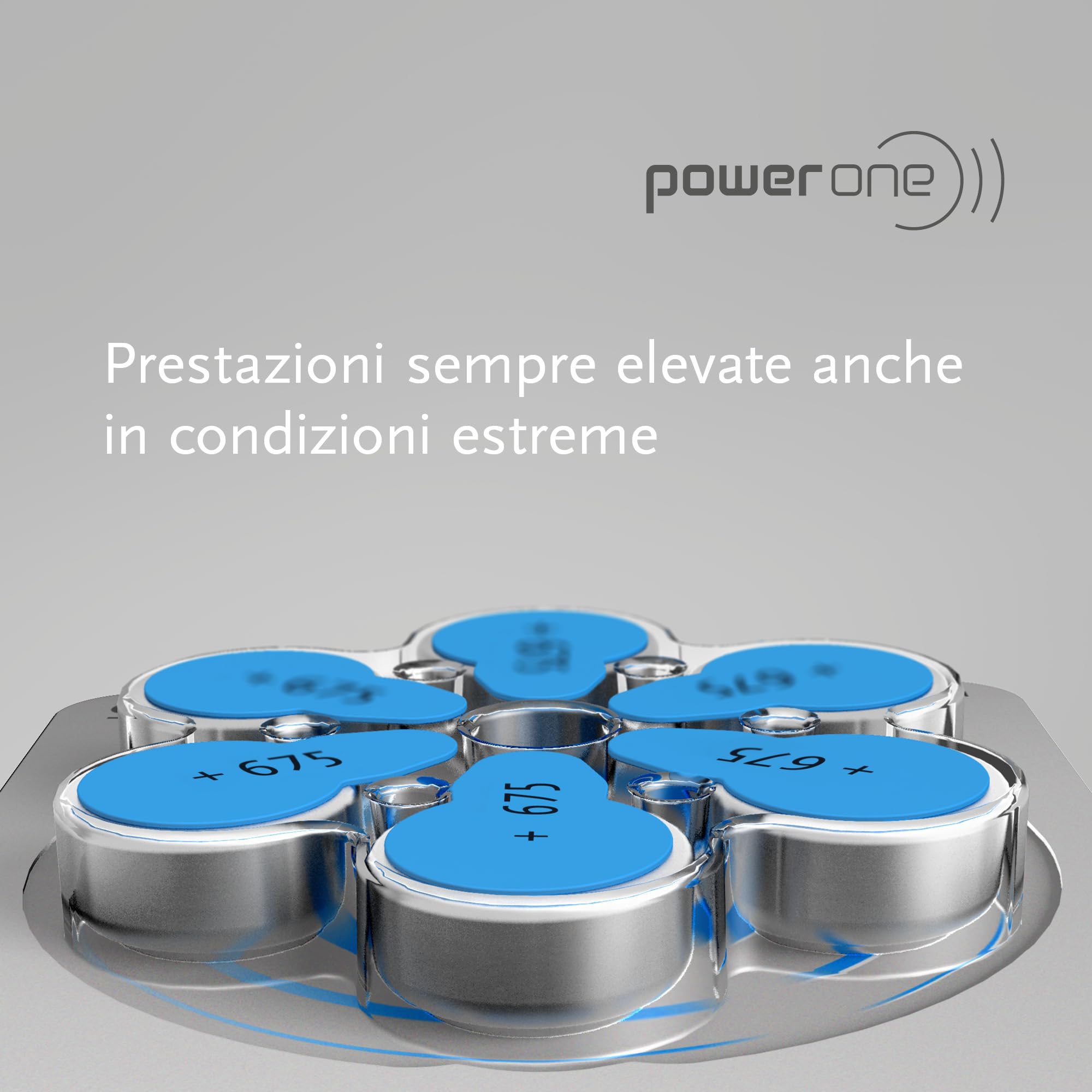 VARTA Powerone pila instalada en audífono, garantiza sonido estable en uso real