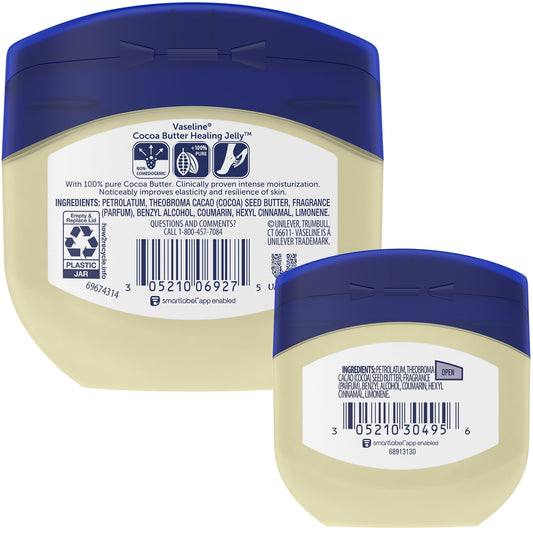 Vaseline textura en la mano mostrando cremosidad y efecto nutritivo