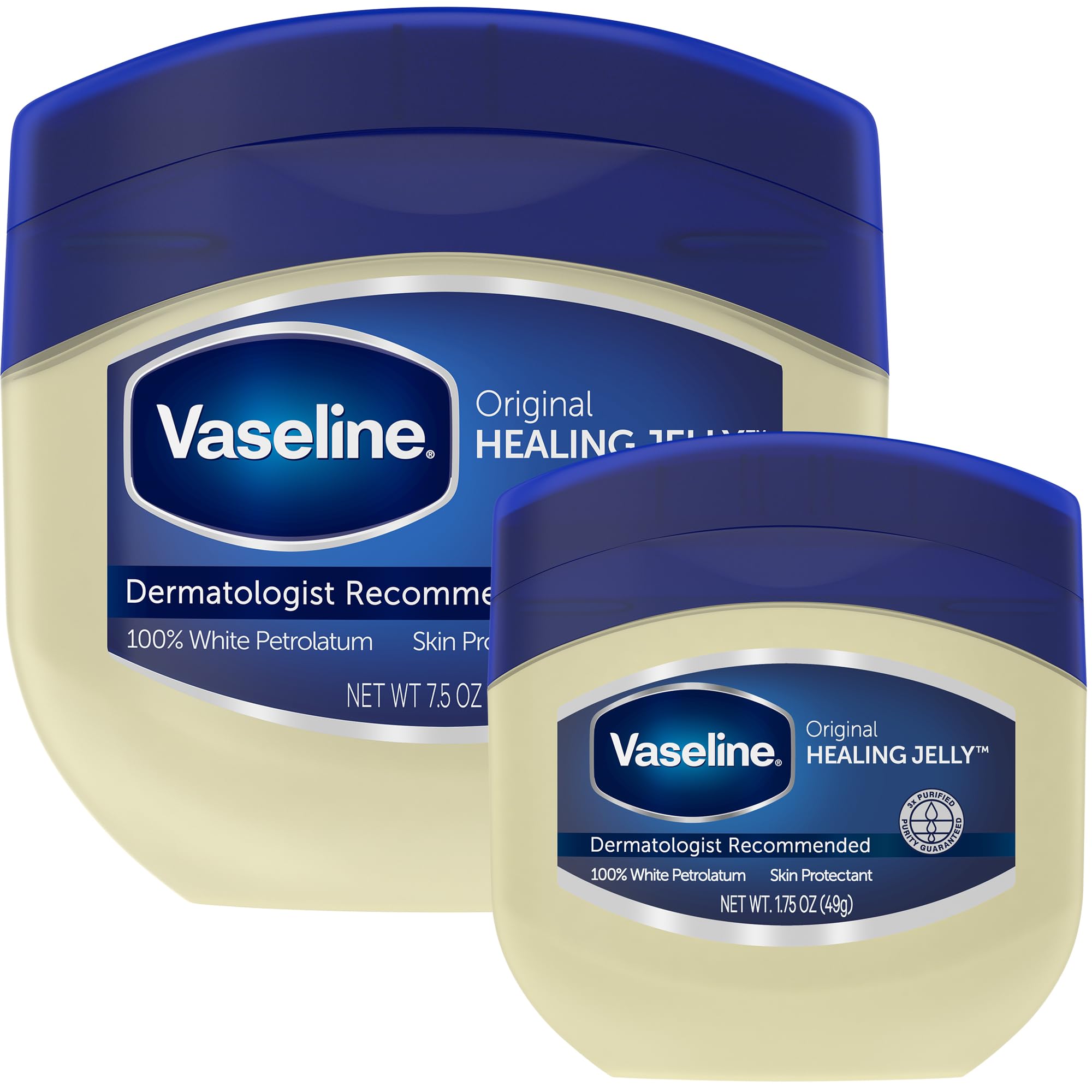 Vaseline pack frontal mostrando ambos frascos y beneficios de protección