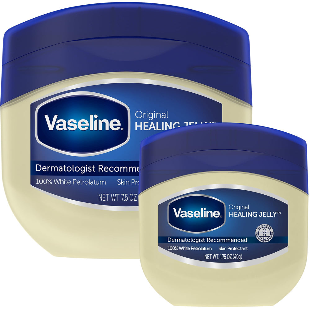 Vaseline pack frontal mostrando ambos frascos y beneficios de protección