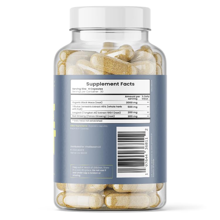 VB Health ingredientes naturales maca tribulus ginseng con beneficio