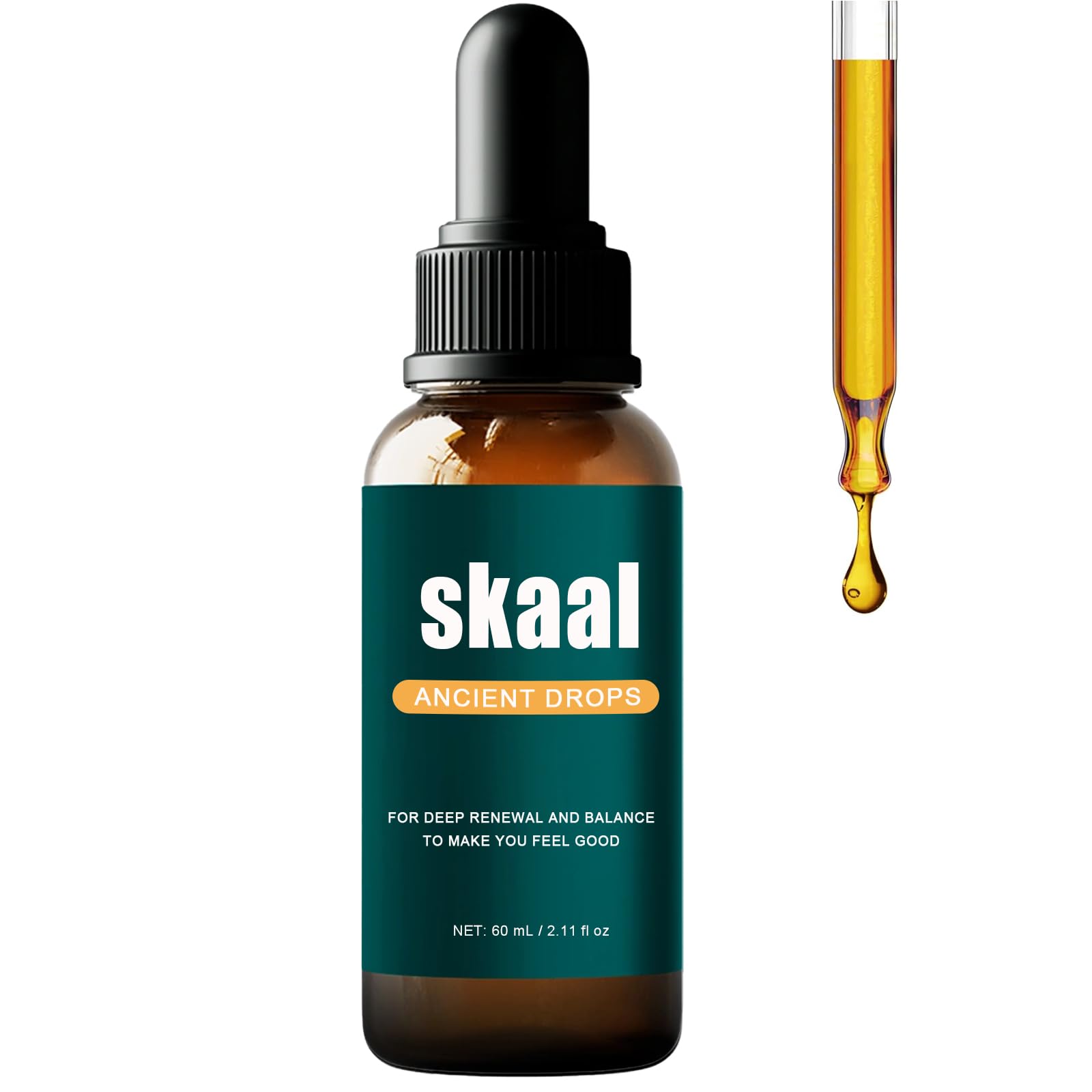 Vbolre Skaal Ancient Drops frasco frontal, presentación clara y práctica
